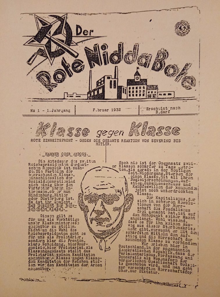 Der rote Nidda Bote 1. Jahrgang 1932