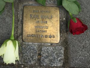 Stolperstein für Karl Knauf in der Wehrhofstraße.